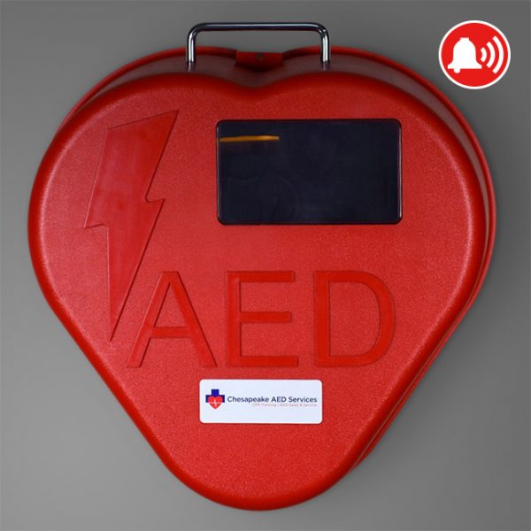 HEART STATION AED CABINET, RED HEART SHAPE